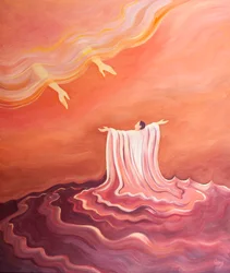 Through the Blood of Christ we are washed and clothed in a white garment, ready to approach the Father.