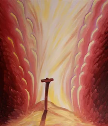 When Christ died for us, to take away our sins, the angels hid their faces in horror