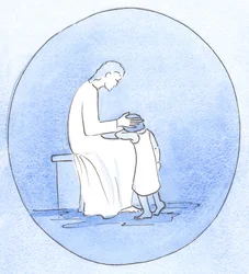 When we repent of our sins Jesus Christ looks on us with tenderness just as when a mother embraces her child