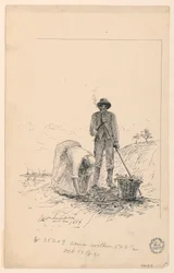 Man and Woman Working by a River