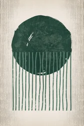 Deep Green Falling Lines