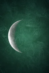 Mystic Green Crescent Moon