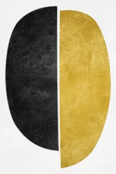 Textured Gold Black Abstract