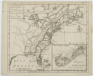 Map of The British Governments in North America, engraved by J. Gibson