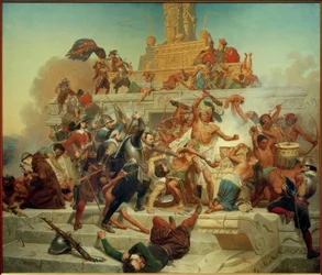 Conquest of the great Teocalli by Cortés