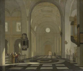 Interior View of a Baroque Church