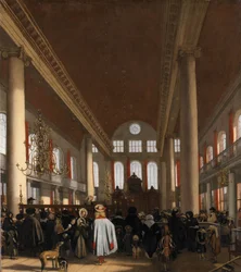 Interior of the Portuguese Synagogue in Amsterdam