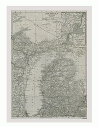 Map of Michigan, USA