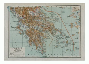 Map of Modern Greece