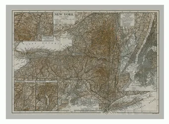 Map of New York, c1900s