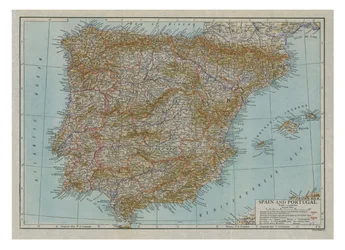 Map of Spain and Portugal