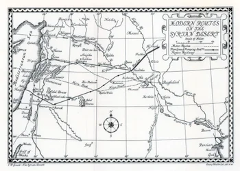 Railway and Motor Routes and Pipelines, Syrian Desert