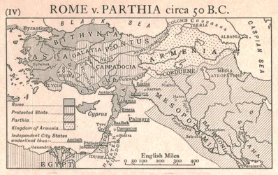 Rome v. Parthia, circa 50 B.C.