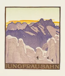 Jungfrau-Bahn, poster advertising the Jungfrau mountain railway