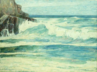Surf Breaking on Rocks, c.1912