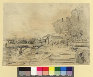 Steamship Station on the Danube near Kaisermühlen