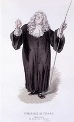 Complete Work by Beaumarchais by Edouard Fournier. Drawing by Emile Bayard. Ed. Laplace, Sanchez et Cie, Paris 1876. This is Brid