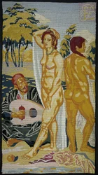 Embroidered Tableau; Two Bathers