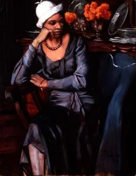 Black Woman with a Cloche Hat