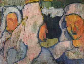 Three Breton Women in Mourning Headdresses
