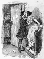 Illustration for Eugenie Grandet, novel by Honore de Balzac from Human Comedy