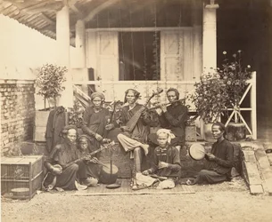 Annamite Musicians, Saigon, Cochinchina