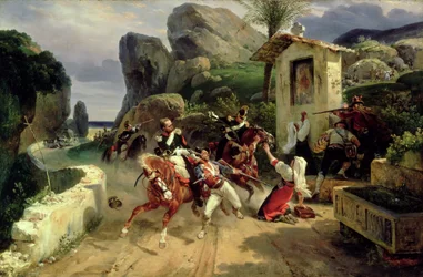 Italian Brigands Surprised by Papal Troops, 1831