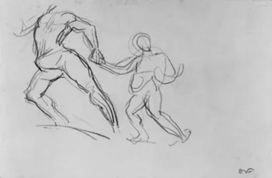 Two Figures in Motion