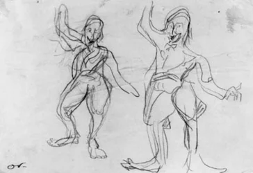 Two Sketches of a Dancing Clown, Gork