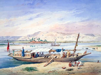A Boat on the Nile, Egypt, 19th century
