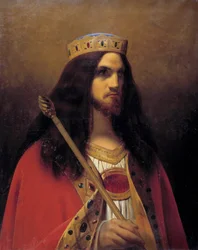 Portrait of Childeric III, King of Neustria, Austrasia, Burgundy and the Franks (d. 754). Painting by Émile Signol (1804-1892), 1825-1850. Dimensions: 0.92 x 0.74 m. Versailles, castle museum