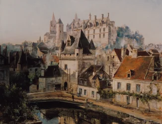 The Castle of Loches and the Porte des Cordeliers, View Taken from the Spinning Mill