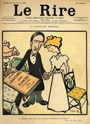 The day before the wedding, cartoon from the cover of 