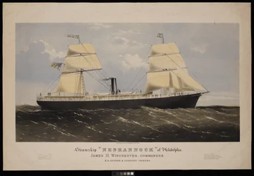 Steamship Neshannock of Philadelphia. James H Winchester, Commander. E A Souder & Company, Owners