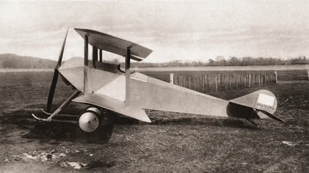 A Sopwith Tabloid, Single Seater Scout Tractor Biplane Used During World War One, from The Illustrated War News, 1915