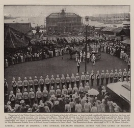 Admiral Dewey in Colombo, the Admiral thanking Colonel Savage for the Guard of Honour