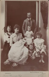 Albert Edward and Princess Alexandra with their family