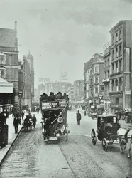 Bishopsgate: north from Liverpool Street, London, 1890