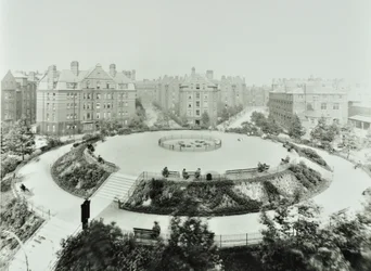 Boundary Estate: Arnold Circus, View of Public Gardens and Flats, London