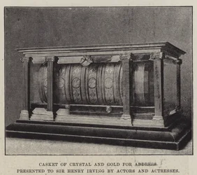 Casket of Crystal and Gold for Address presented to Sir Henry Irving by Actors and Actresses