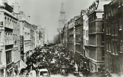 Cheapside, looking east to Bow Church, City of London, 1880