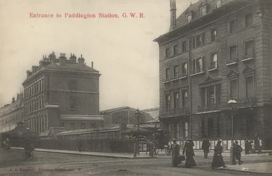 Entrance to Paddington Station, London