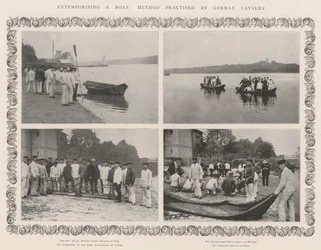 Extemporising a Boat, Method practised by German Cavalry