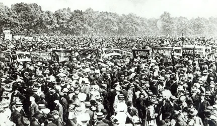 Great Votes for Women Demonstration in Hyde Park, 21st June 1908