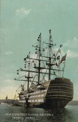 HMS Victory flying Nelson