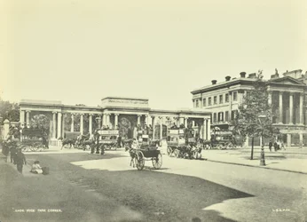 Hyde Park Corner, Westminster: looking north, 1896