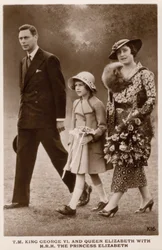 King George VI and Queen Elizabeth with their daughter Princess Elizabeth (later Queen Elizabeth II)