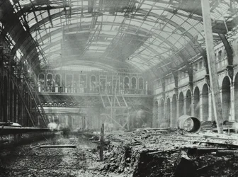 Kings Cross Station: construction work in progress