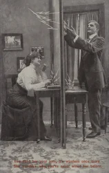 Lovers communicating by wireless