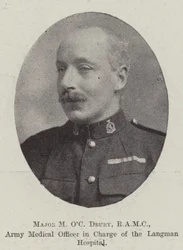 Major M OC Drury, RAMC, Army Medical Officer in Charge of the Langman Hospital